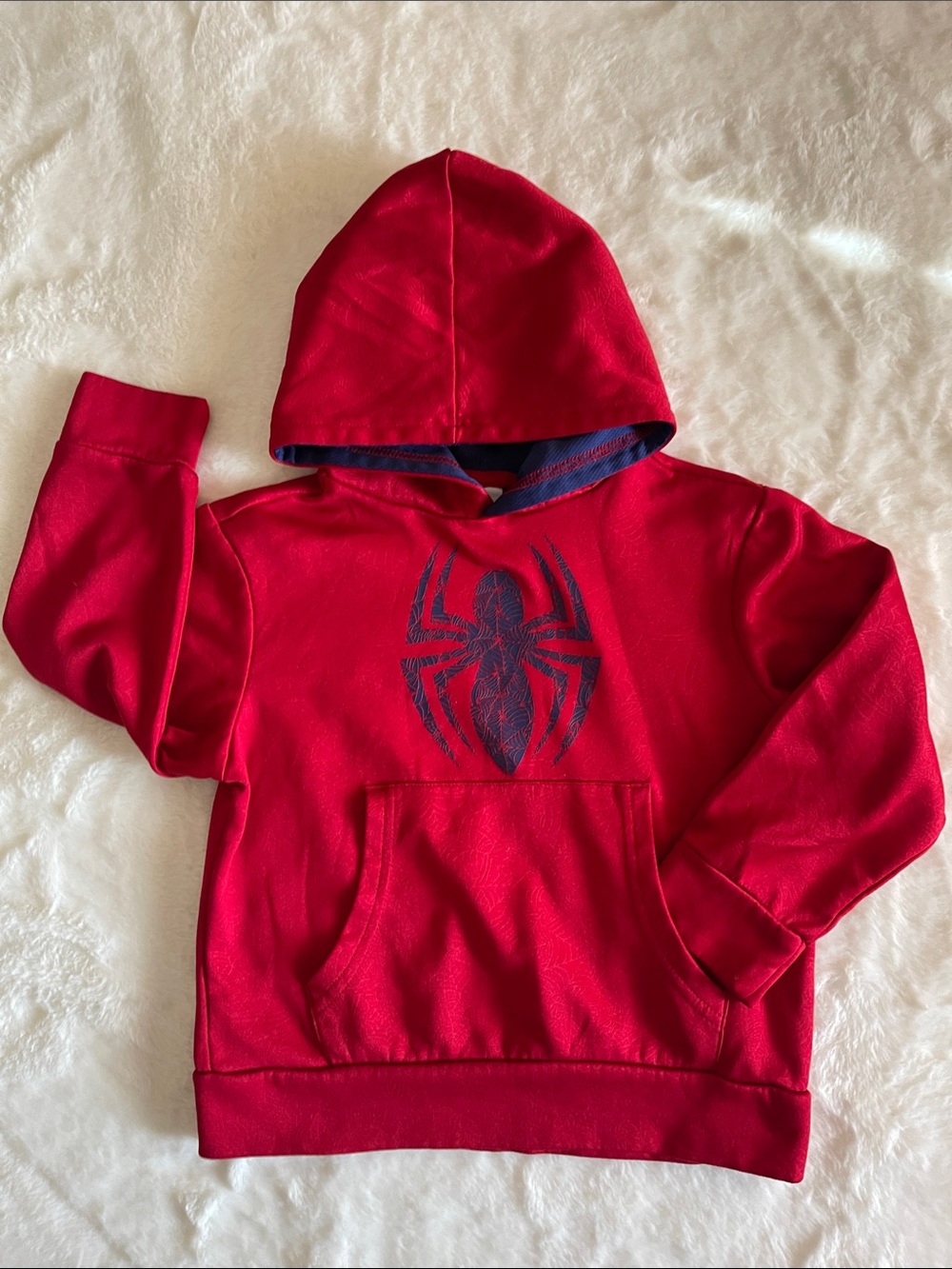 Red Kids Spider Graphic Hoodie Sweatshirt SZ XS  4/5